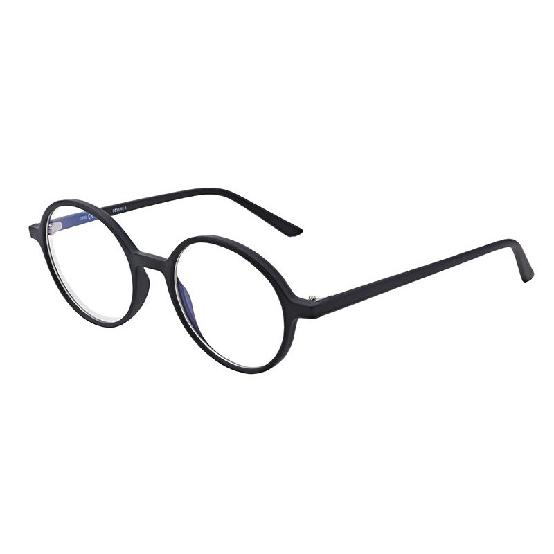 Lunettes ronde noire - Lumière bleue