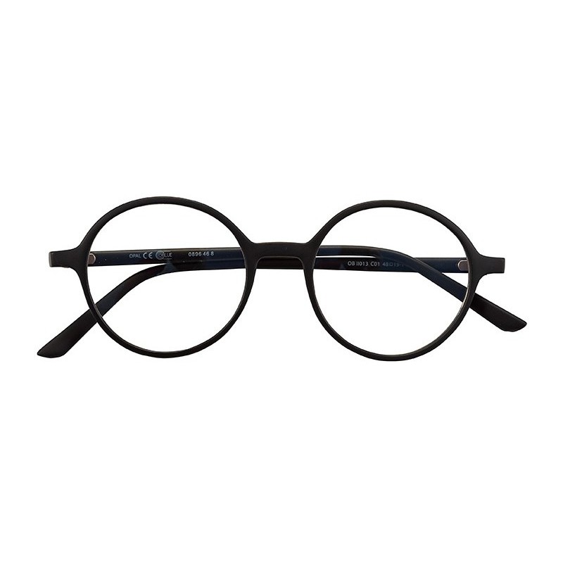 Lunettes ronde noire - Lumière bleue