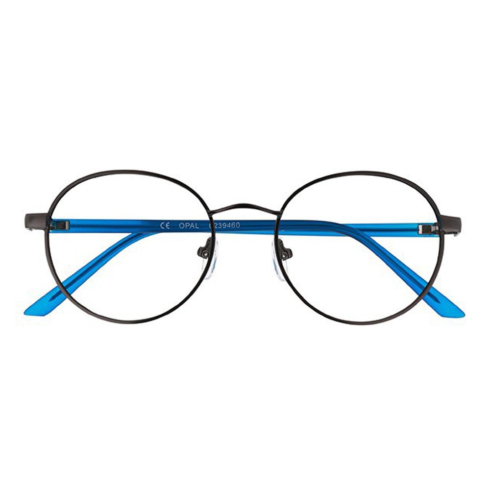 Lunettes Métal Cerclée Ronde Gun Foncé - Lumière bleue