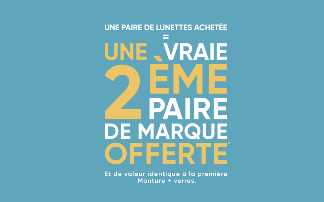 Offre Coup Double Manéo : une paire de lunettes de marque achetée, une deuxième paire offerte